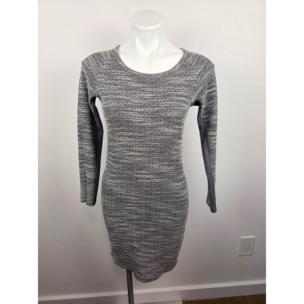 Marine Layer Women's Knit Long Sleeve Mini Dress Gray Size M Casual Everyday